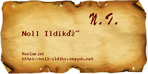 Noll Ildikó névjegykártya